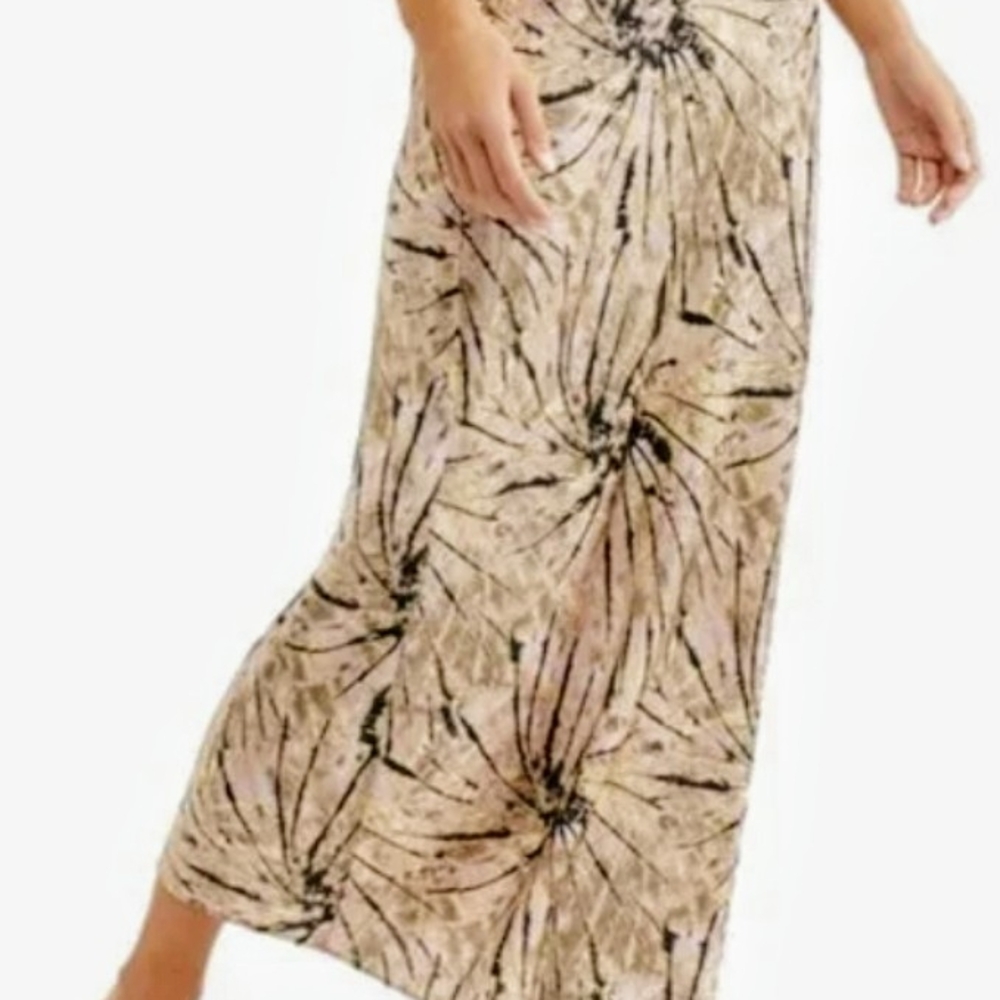 Free People Normani High Waist Midi Skirt Magic Smoke Combo Size 0 - Picture 7 of 7